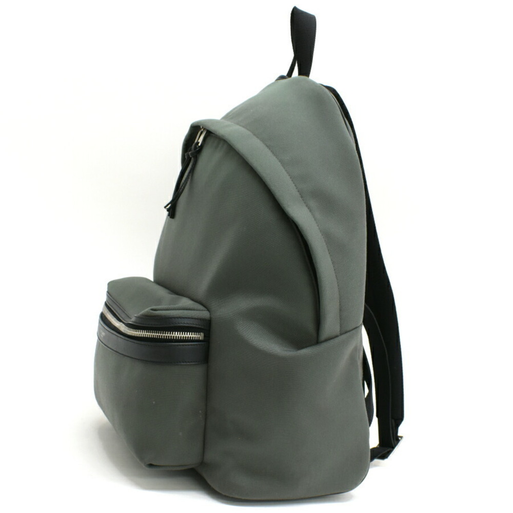 Saint Laurent YSL Paris City Backpack Moss Green Canvas - Picture 2 of 9